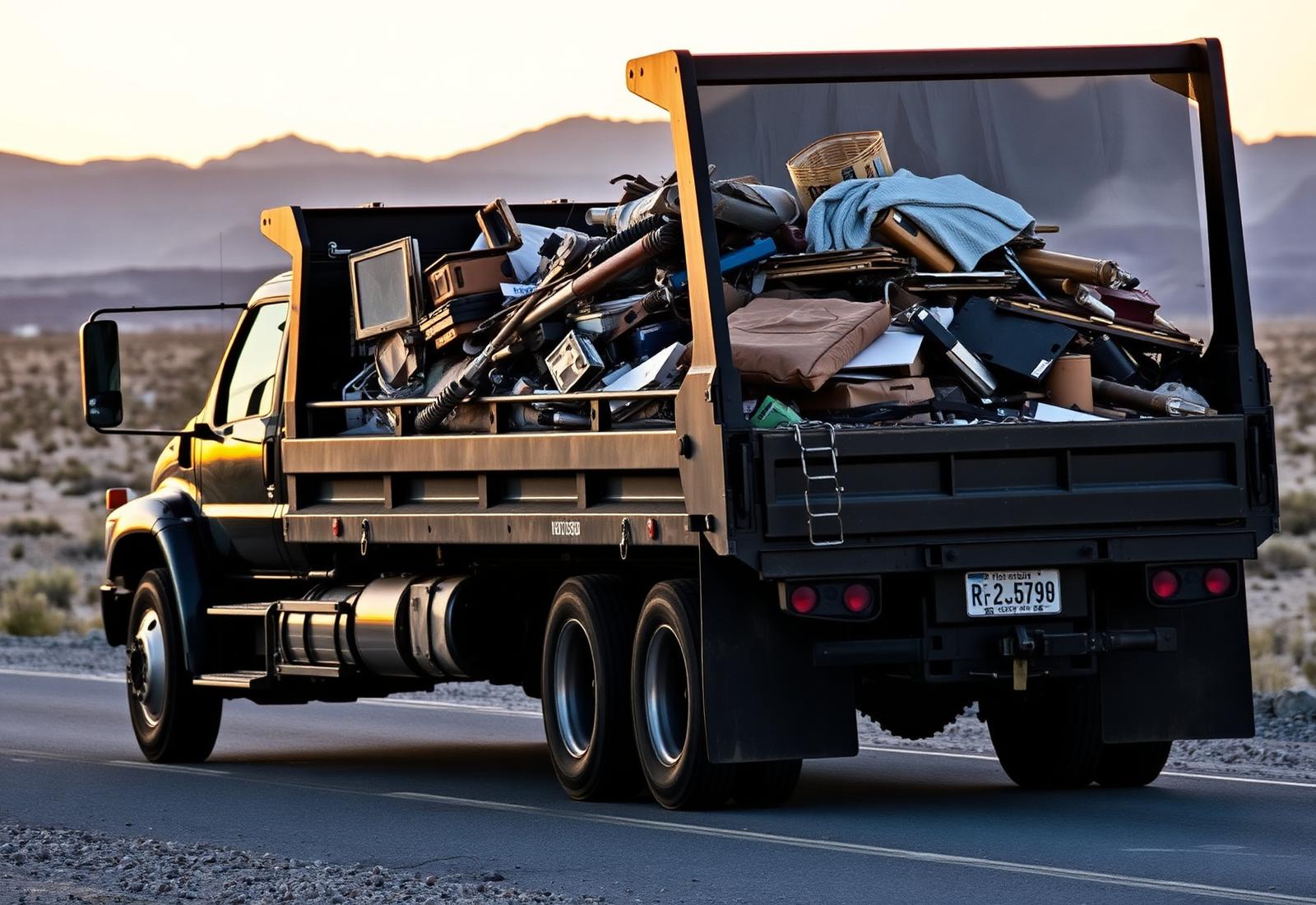 High Desert hauling truck on the road